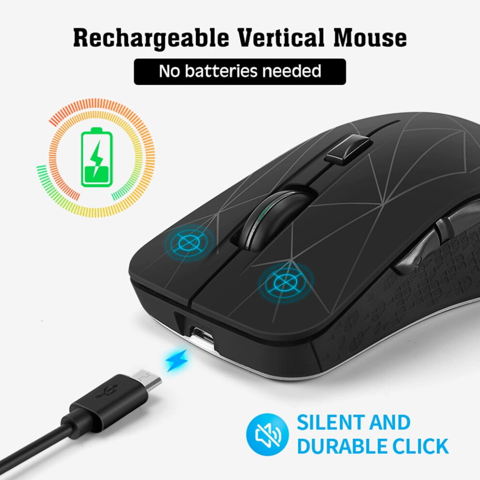 2.4G Wireless Bluetooth Mode Gaming Mouse Backlit 1600Dpi For Pc Laptop, Mouse 9170372827503