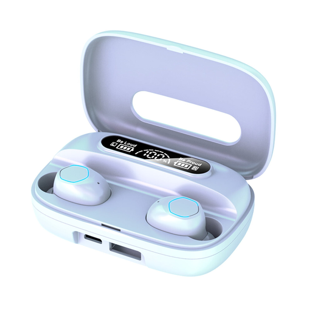 Quinlirra Led Hifi Earphones Digital Display Wireless Bluetooth Headphones Earbuds Headset Ipx5 2000Mah Charging Bin 9170372827923