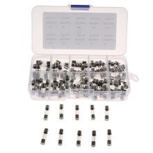 100 pcs 5x20mm fast blow glass tube fuse set assorted kit