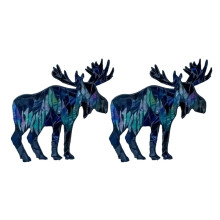 2PCS DIY Mountain Range Mosaic Kit Funy Sunflower Mushroom Stained Glass Craft Stained Glass Fox Mosaic Kit,C