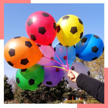 100 PCS Football Balloons Football Printed WHITE white