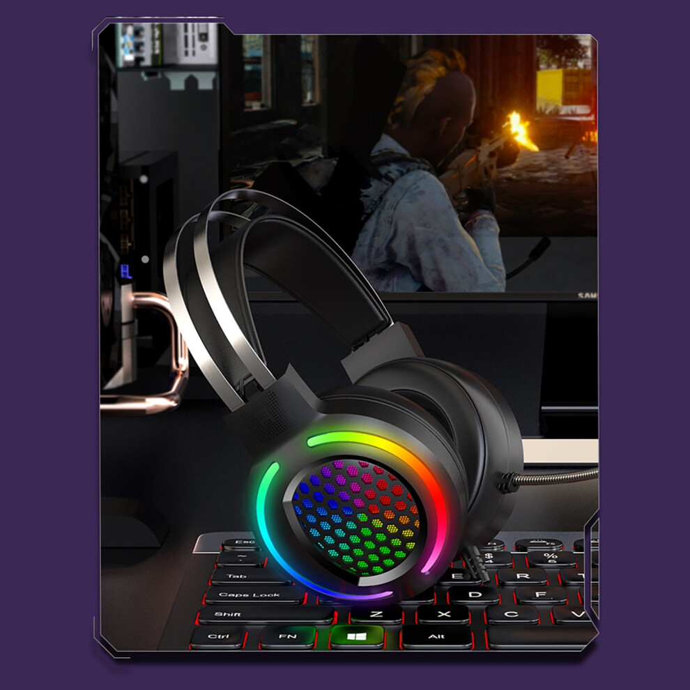 Quinlirra Back To School H500 Gaming Headset 7.1Usb Over-Ear Stereo Gaming Headphone Microphone 9170372827909