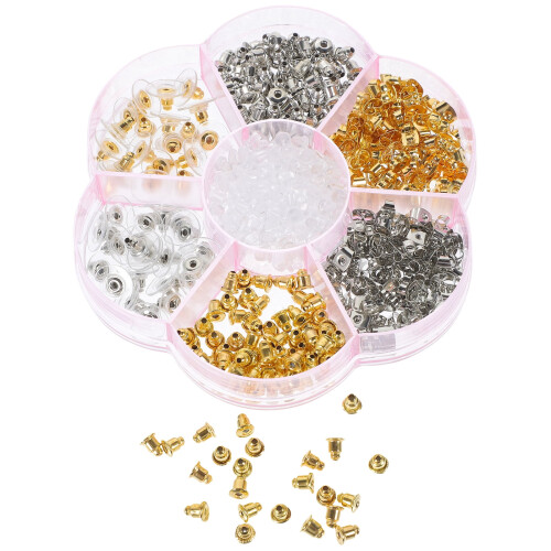 1 Box Pierced Replacement Backs Silicone Earring Back Safely Locking Earring Backs Ears Studs