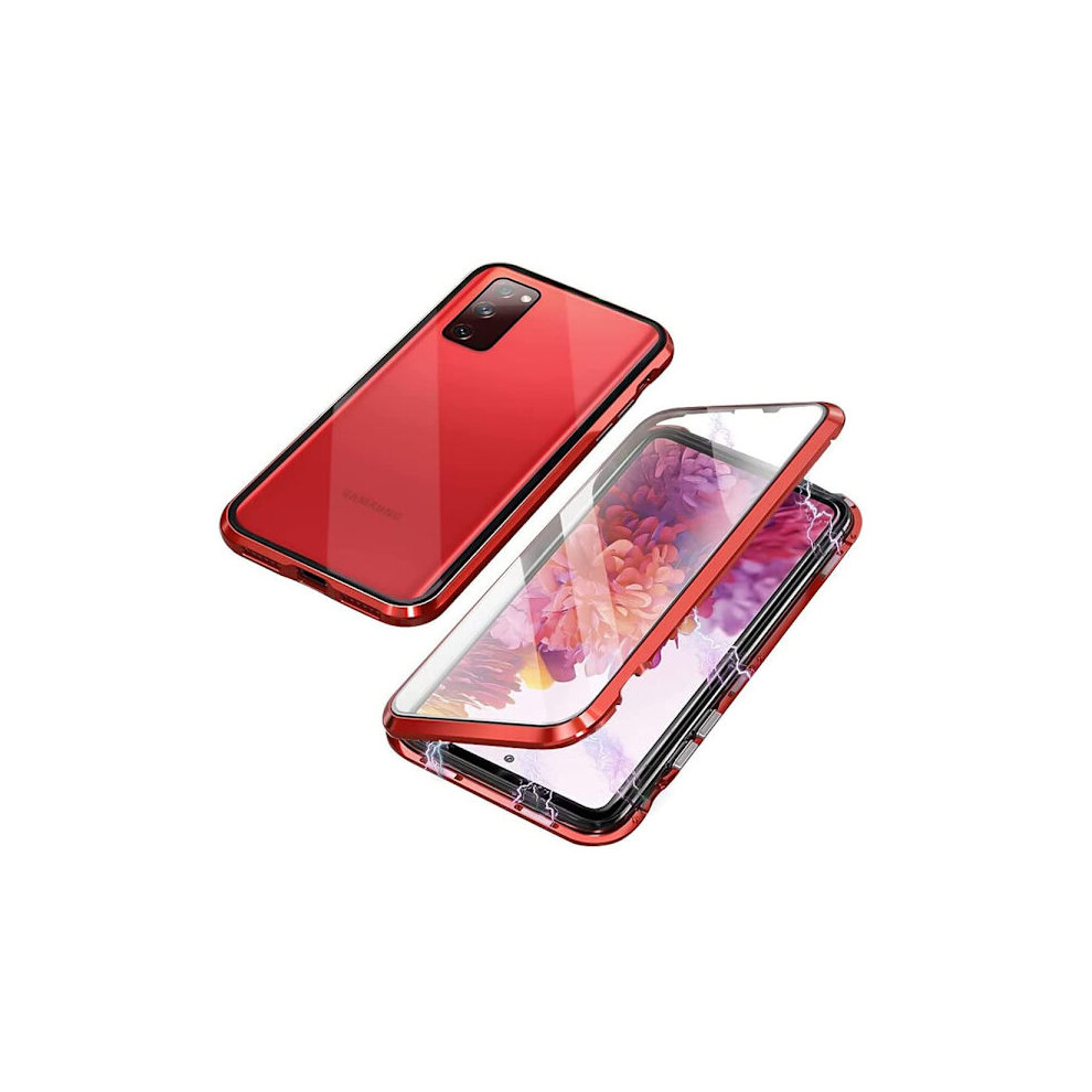 Compatible With Samsung Galaxy A52/A52s - Protective 360 Magnetic Case Red 9165521373567