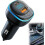 Bluetooth 5.0 FM Transmitter, Support 5V/3.1A USB + Type C, Bluetooth Car Music Player with Blue Mood Light, Support Hands-free Calling, U Disk 1