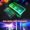 jixopn For PC Case Fans Cooling Cooler Adapter LED RGB Lamp Controller+Remote Control 4
