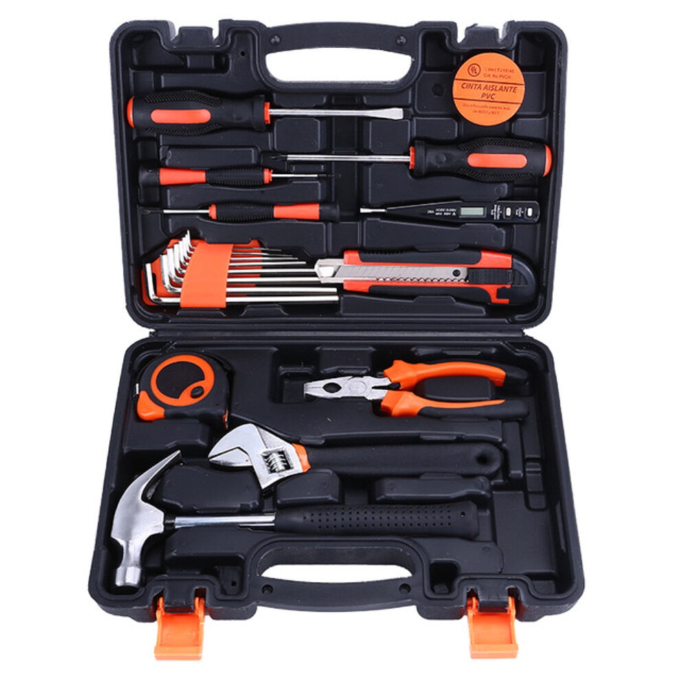 Cyber_monday Deals Oefntac Tool Set 19 Universal Household Hand Tool Kit With Plastic Tool Box Electrician Tool Storage Box Clearance Items 9165521373543