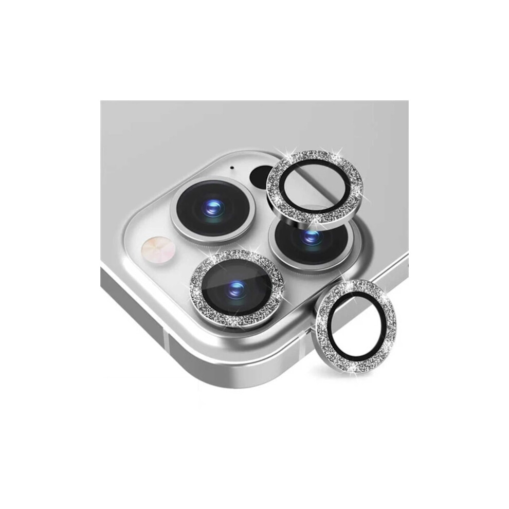 Compatible With Iphone 13 Pro/13 Pro Max Camera Protection Bling Glitter Silver 9165521373758