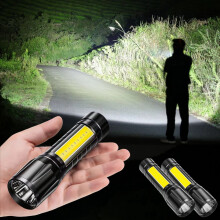 Rechargeable 1000 Lumens Flashlights, Super Bright LED Tactical Flash Light with 4 Modes, Waterproof for Camping & Emergencies (2pc)