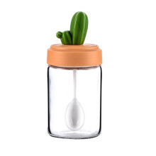 Glass Sugar Bowl with Lid, Clear View Spice Jar for Salt, Sugar and Pepper Kitchen Storage