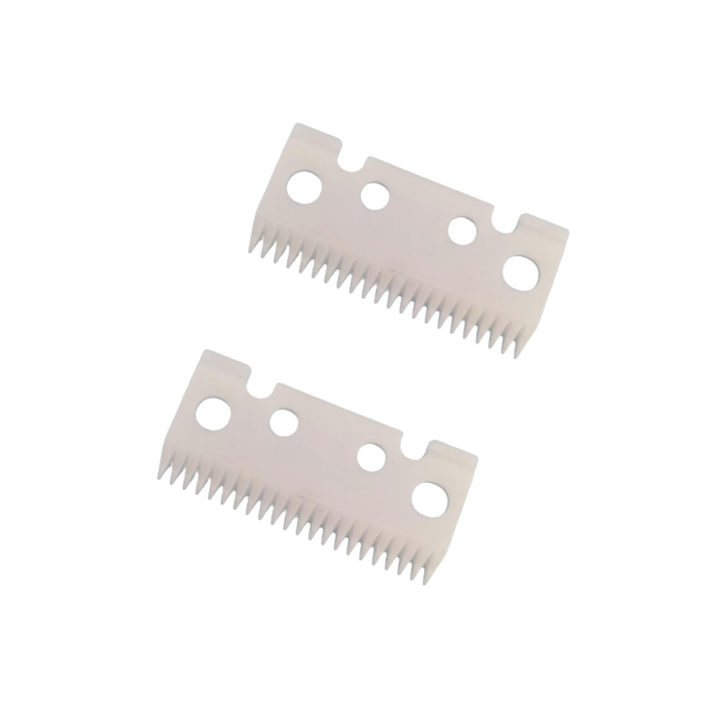 White Replacement Blades Set For Andis Master Clipper, Ceramic Precision Cutting Edge, 2Pcs 01556