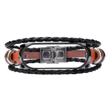 DGOO For Mi 6 Replacement Leather-Beading Bracelet Strap Weave-