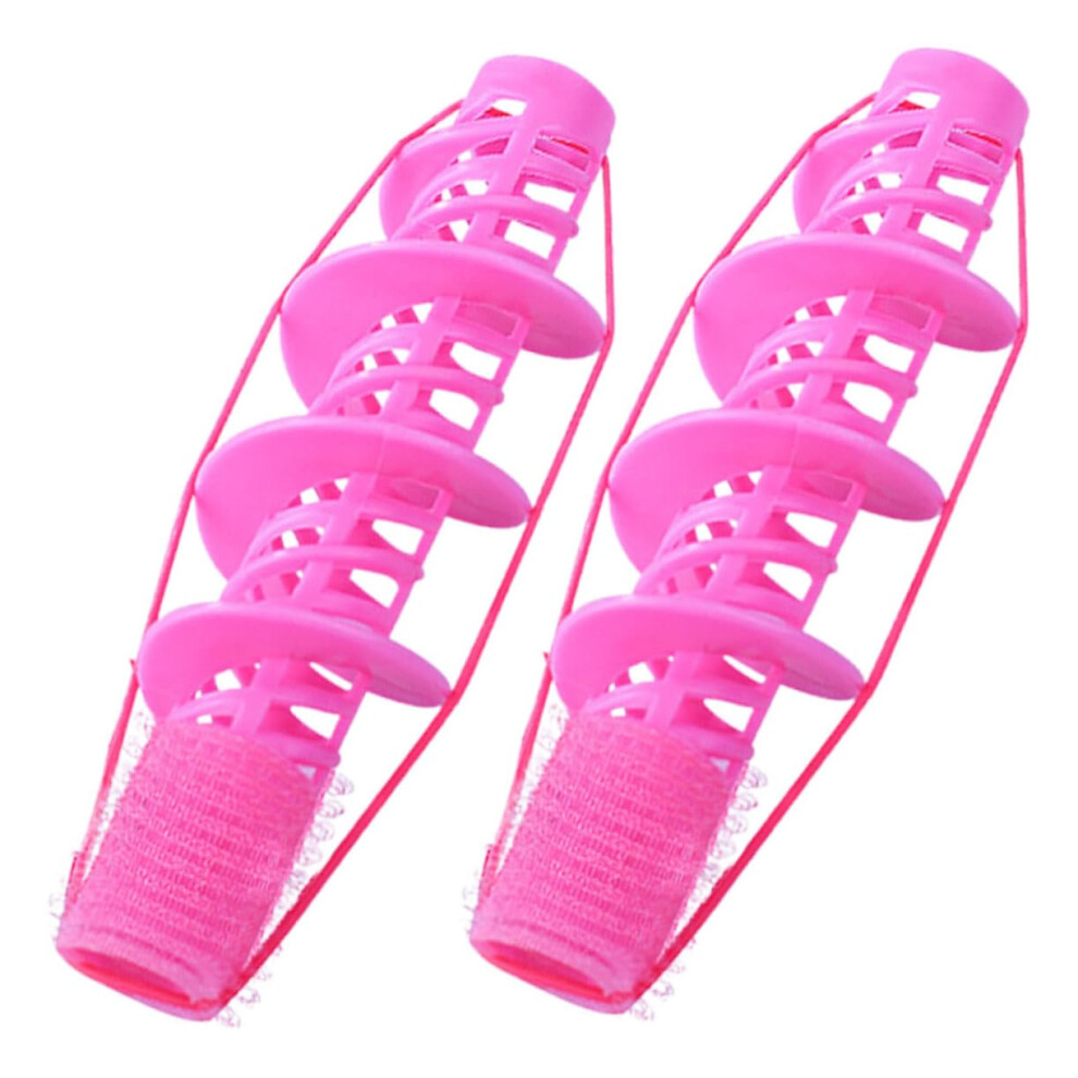 Pink Heatless Hair Curlers Set, Flexible Hair Rollers For Women, Overnight Curls For Long Hair