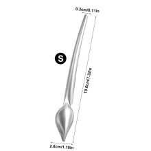 Mosiee 1Pc Stainless Steel Piping Spoon Chocolate Spoon Food Writing Pen for Desser