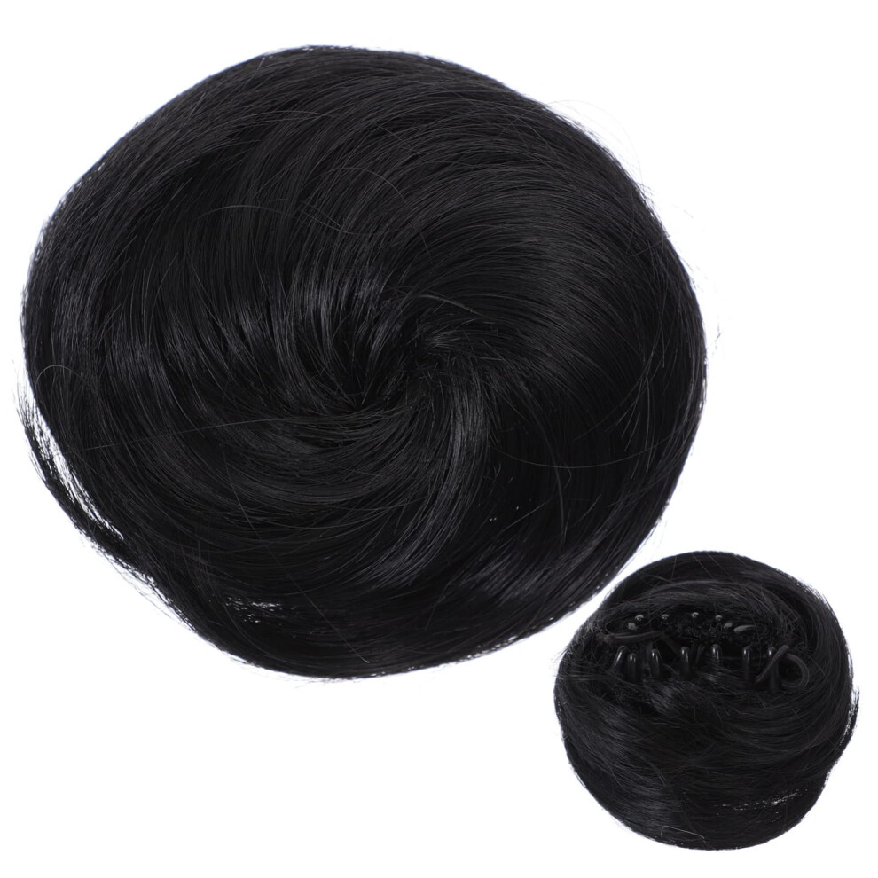 Unisex Hair Bun Hairpiece With Secure Claw Clamp, Messy Bun Extension For Women, Instant Volume Boost