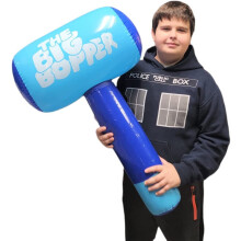 Large Inflatable Hammer for Kids and Adults, Oversized Toy Mallet for Party Games, Blue 30'x18'