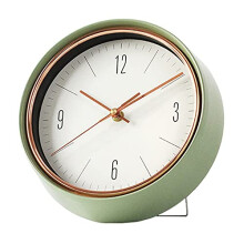 Modern Minimalist Desk Clock with Silent Timekeeping, Stylish Metal Table Clock for Living Room and Bedroom Ref: 5208