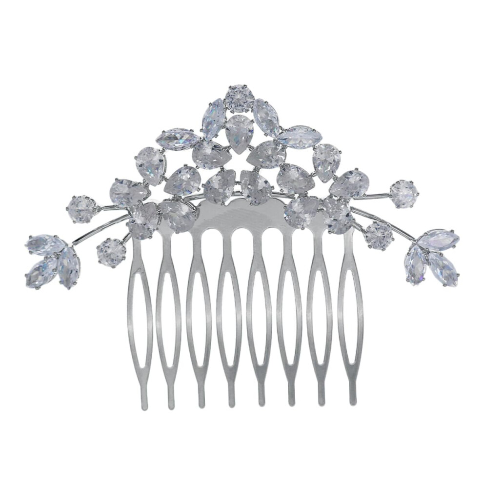 Unisex Elegant Bridal Rhinestone Hair Comb For Weddings Engagements Parties And Special Occasions