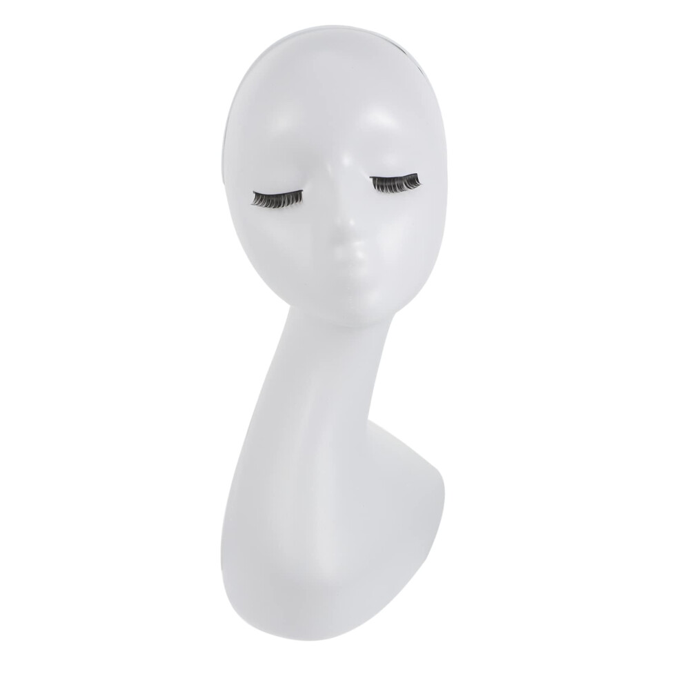 Unisex White Mannequin Head For Wigs And Hats, Dual Purpose Wig Stand, Cosmetology Training Display Model