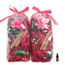 Christmas Potpourri Bags with Cinnamon Cedar Aroma, Festive Vase Filler, 8.4 oz Handmade Decor