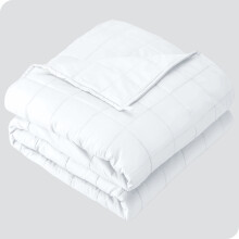 Bare Home 20 lbs Weighted Blanket for Adults - 60" x 80" - 210tc Twill Cotton, White