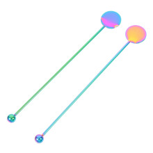 2Pcs Household Coffee Stirrers Cold Beverage Stirring Sticks Multi-function Milk Tea Stirrers Bar Supplies