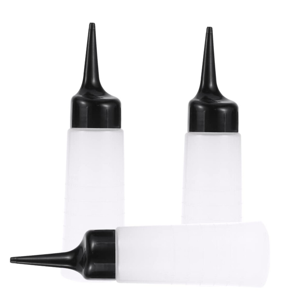 Hair Dye Applicator Bottle Set 150ml Clear Refillable Squeeze Bottles for Precise Salon and Home Coloring
