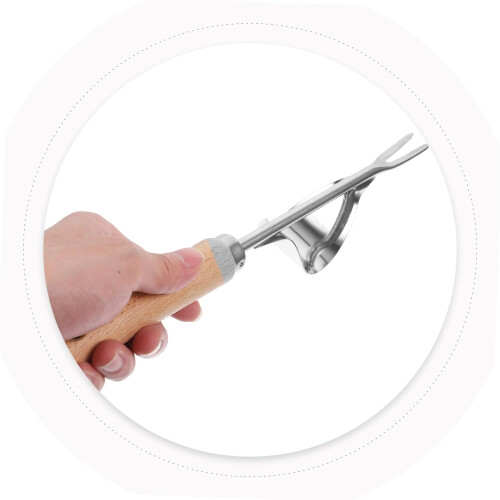 Stainless Steel Garden Weeding Fork Weeder Puller Tool with Ergonomic Grip for Efficient Root Removal 2