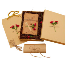 Hariumiu Vintage Writing Paper & Envelope Set, Flower-Decorated Stationery, Exquisite Retro Design, Smooth High-Quality