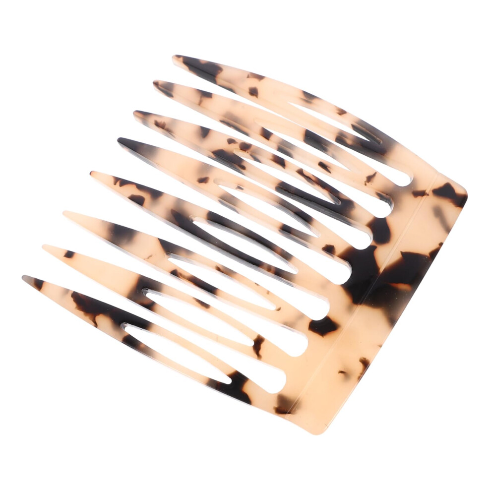 French Side Hair Comb for Women Tortoise Shell Lightweight Acetate Accessory for Fine Thin Hair