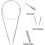 11 pcs Knitting Needles 65cm, Circular Needles, Tools for Knitting Projects Silver one size 3