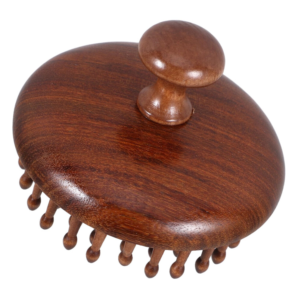 Wooden Scalp Massager and Hair Comb with Ergonomic Grip, Gentle Detangling for All Hair Types