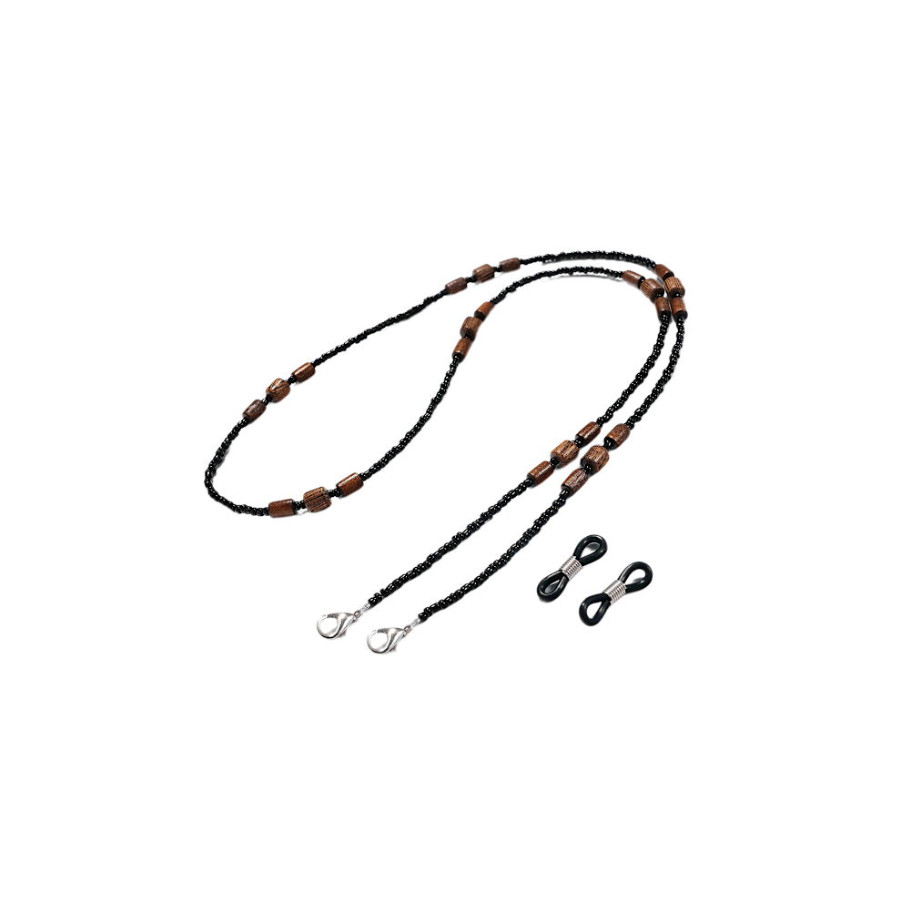 Stylish Wooden Beads Beaded Glasses Chain No Fading Sunglasses String Glasses Cord Hanging Neck Strap