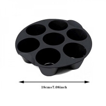 Delivery on time!!Silicone Muffin Cupcake Mold Non-Stick Cake Mould Baking Pan Tray Kitchen Bakeware Tool For 3.5-5.8L Air Fryer Accessories