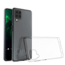 Shockproof Silicone Case (LEMAN) - compatible with Samsung Galaxy A12 Transparent