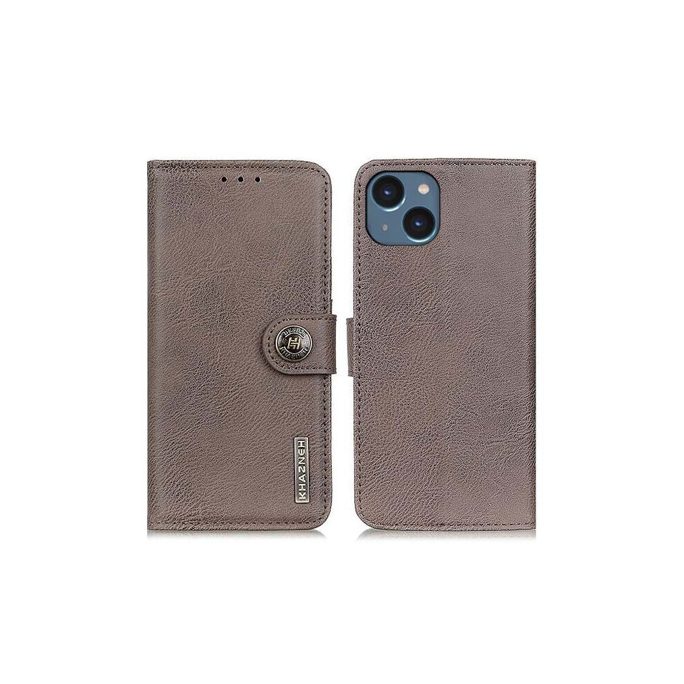 Khazneh Compatible With Iphone 15 Wallet Case - Khaki Khaki 9180479490555