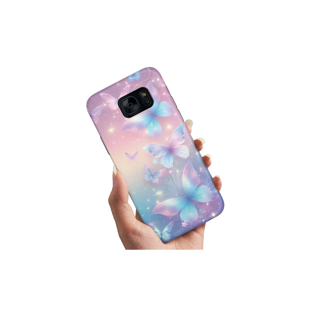 Compatible With Samsung Galaxy S7 - Cover/Mobile Cover Butterflies 9180479490777