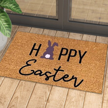 Easter Decorations Indoor Outdoor - Easter Doormat with Rabbit, Eggs Design, Anti-Skid Bottom, Compatible with Ympuoqn Home Patio Decor