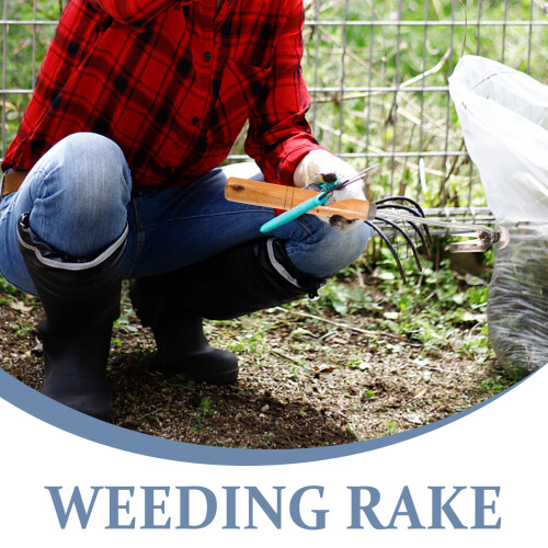 Weeding Tools Wild Vegetables Iron Handle Rake Extraction Puller Gardening Grass Root Removal 1