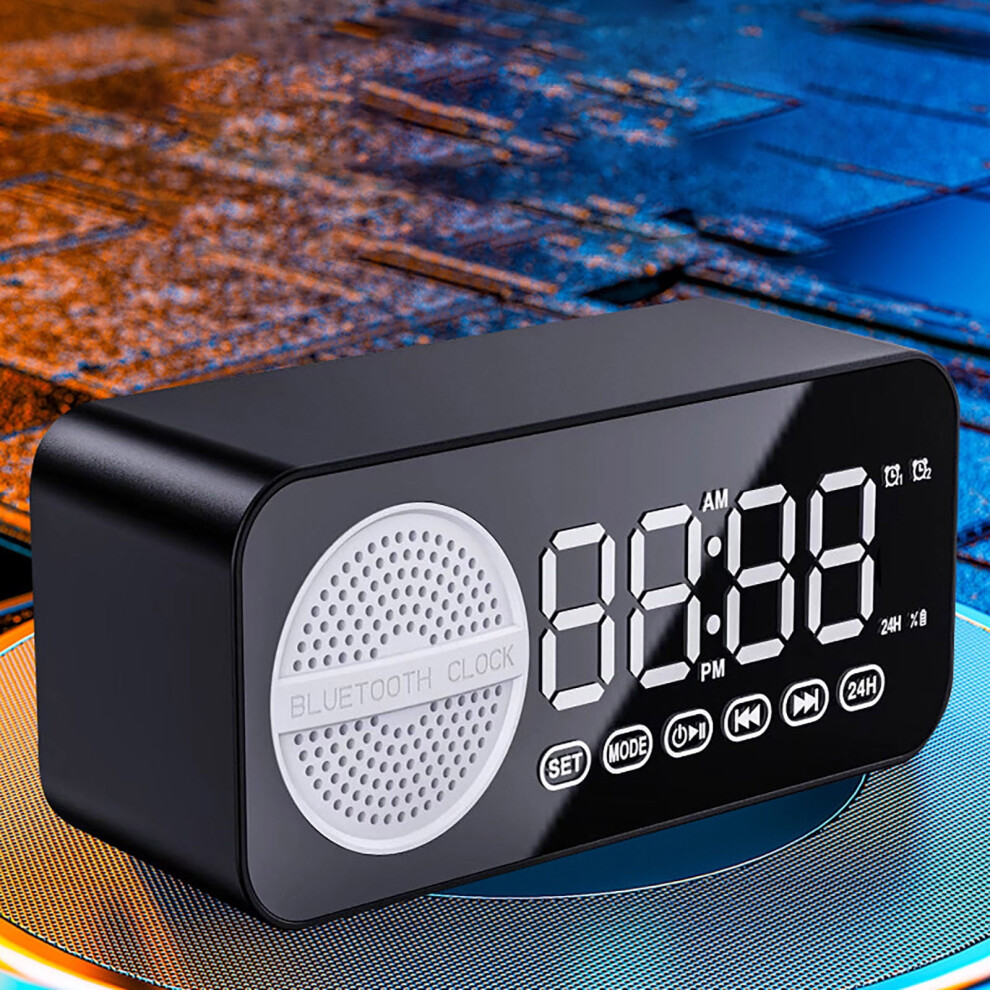 Gnobogi Intelligent Bluetooth Speaker With Alarm Clock, Subwoofer, Portable Mini Desktop & Outdoor Audio, Compatible With All Devices 9557311685231