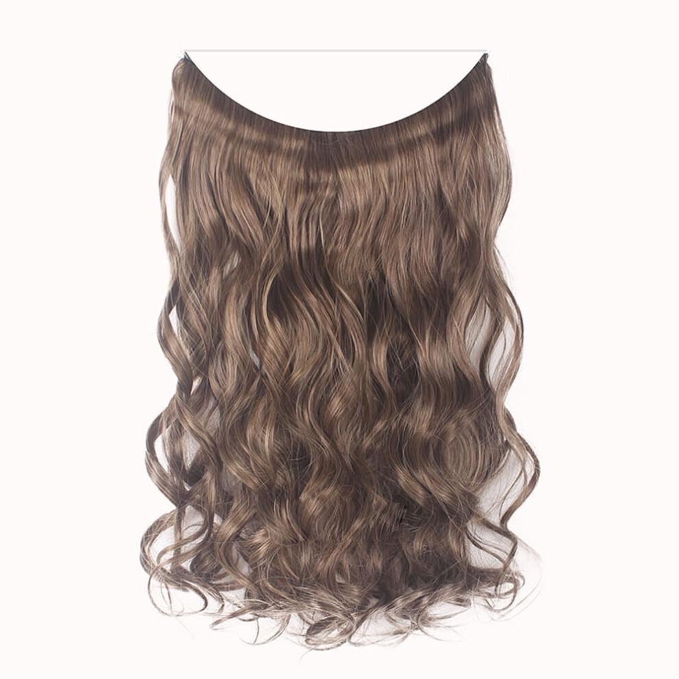 human hair wigs Fashion Thick Clip in Hair extensions, Straight Curls Full Head Hairpiece Clip, Women Costume Wigs Toupees,Brown