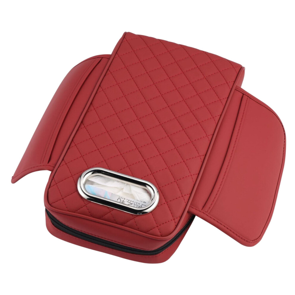 Flohua Christmas Clearance: Car Armrest Box Pad, Tissue Box & Storage Bag, Elbow Pad, Universal 3-In-1 Heightening Pad, Compatible With Xxx 9558633697148