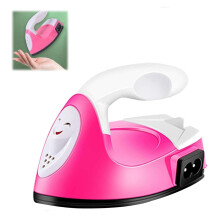 Lay Flat Mini Iron, Mini Craft Iron, Heat Press Iron,Portable Mini Electric Heat Press Iron,Pink