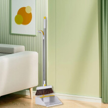 Bocqde Broom & Dustpan Set, 180 Rotatable, Foldable, Non-stick Hair, Double-layer Scraper, Compatible with Vertical Storage