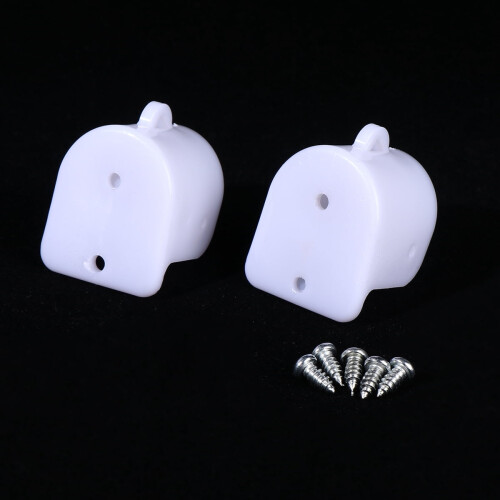 White 10 PCS Extendable Curtain Rod Double Rods Base for Tube Bracket Both Ends 1