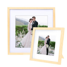 Farfi Wooden Picture Frames, 8x8 Pictures Frame Square Photo Frame with Mat, Be Placed or Wall Hung Poster Frame, Wall Hanging Frames