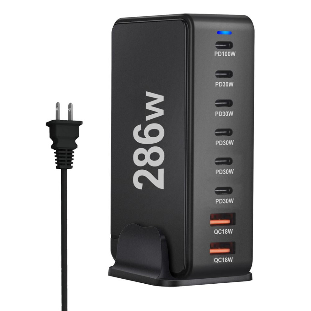 268W 100W Charger Type C 8Port Hub Multi Usb Charger Station Pd Fast Charginghot 9193271549000