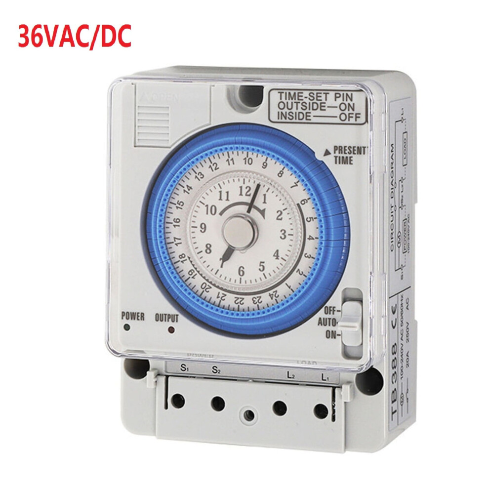 Mosiee Time Control Switch Tb388 Mechanical Timer 24-Hour Control 110-230Vac Time Relay Mechanical Timer For Industrial Equipment 9193271550143