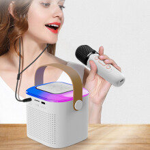 Quinlirra Bluetooth Speaker, Mini Wireless Microphone, Karaoke Sound System Household, Rechargeable Karaoke Treasure Outdoor Portable
