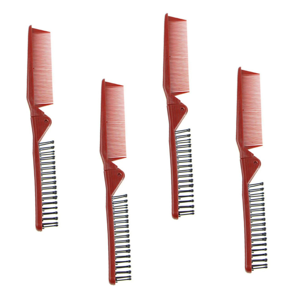 Unisex Foldable Antistatic Hair Comb Set With Compact Travel Brush For Men And Women